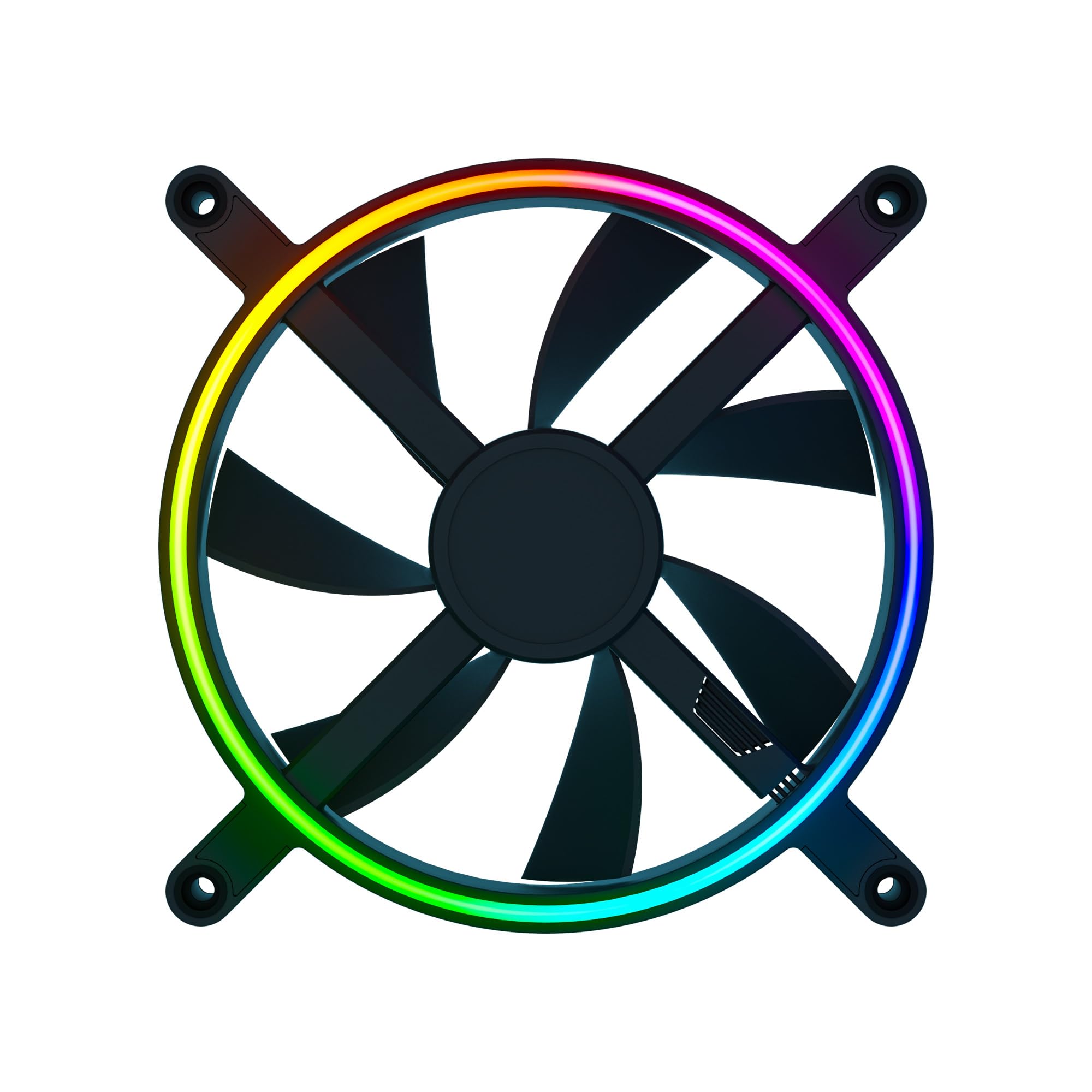 Razer Kunai Chroma Hydraulic RGB LED PWM Perform. Fan (140mm)- Ventole idrauliche aRGB PC (Silenziose, Potenti, collega fino a 8 ventole, Supporto controller ventola PWN, Chroma aRGB) 3 ventola, Nero