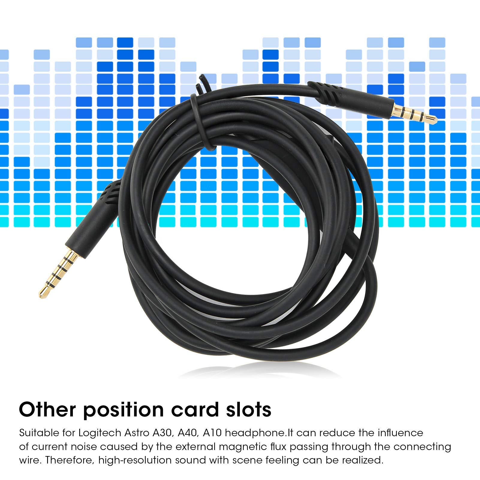 Câble Audio Auxiliaire 2 M Avec Contrôle Volume Pour Casque Astro A10/A30/A40 - Compatible PS5, Xbox, PC, Smartphone - 3