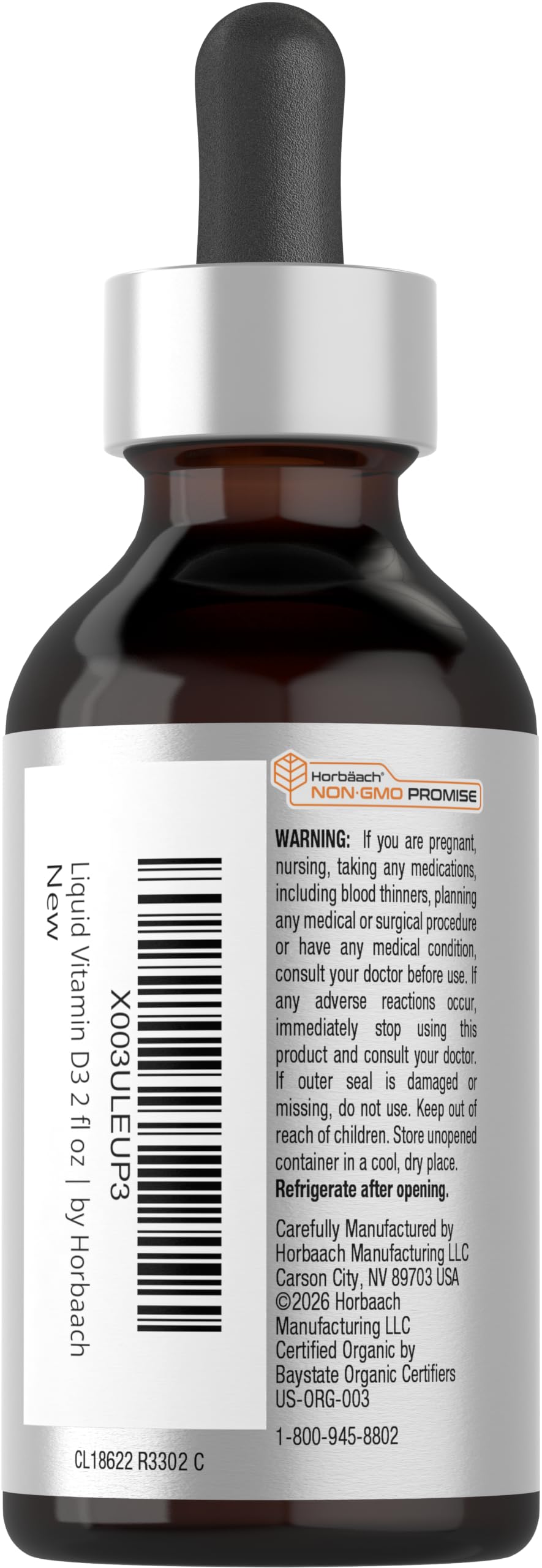 Horbäach Vitamin D3 K2 Liquid Drops | with MK7 | 2 Fl Oz | Vegetarian, Non-GMO, Gluten Free Supplement — Amazon image 3