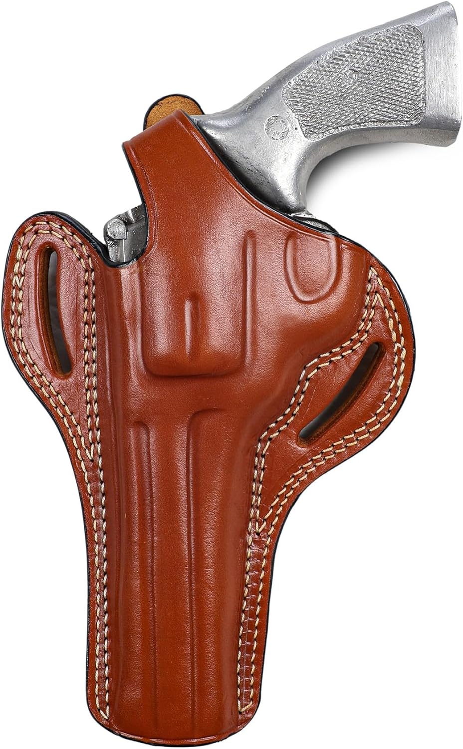 Pusat Holster Premium Leather Thumb Break Belt Holster 6 inch 357 MAG for Revolver Smith Wesson 686 L Frame 6-7 Shot Left Hand