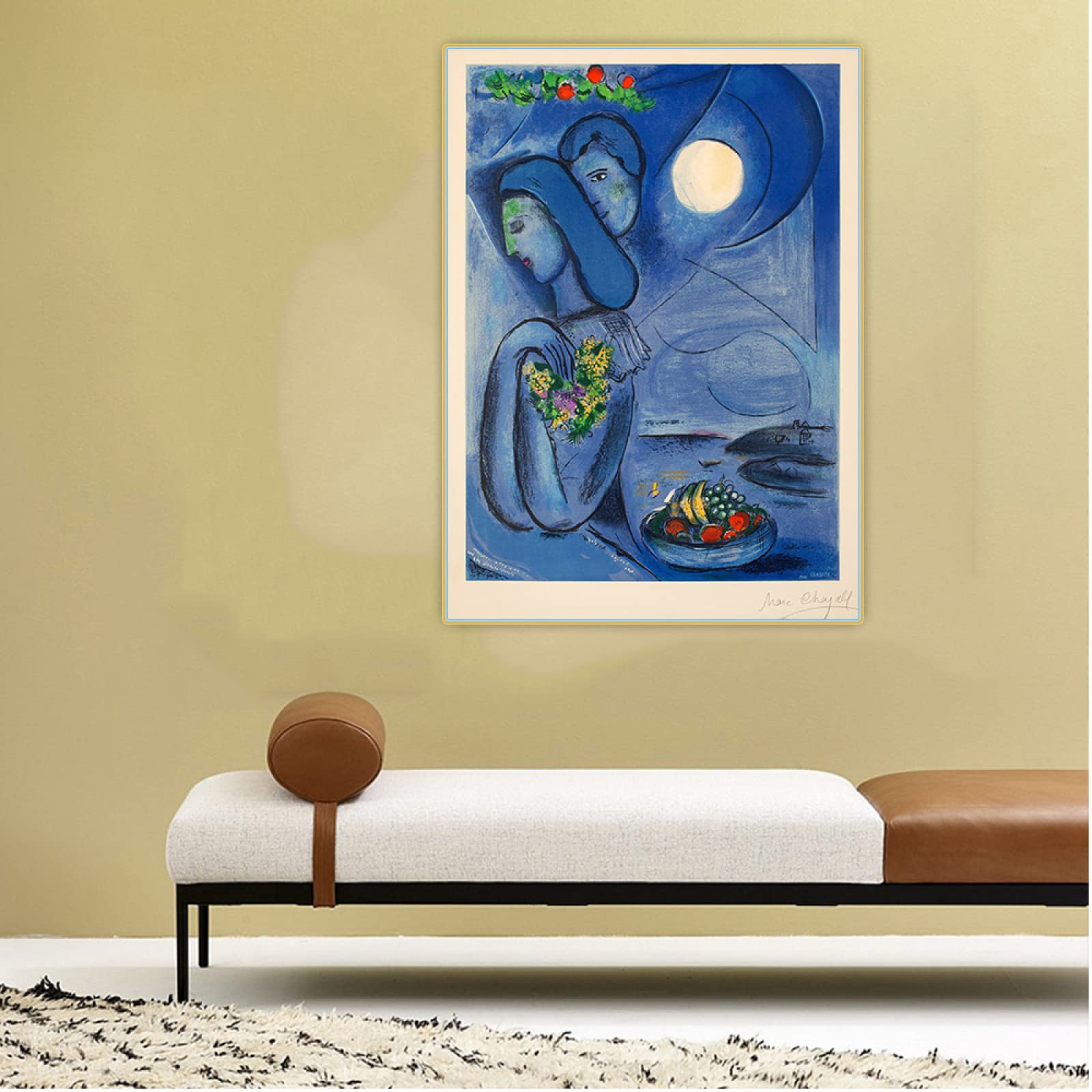 Amazon｜マルクシャガールポスターサンジャンキャップフェラ、1952年