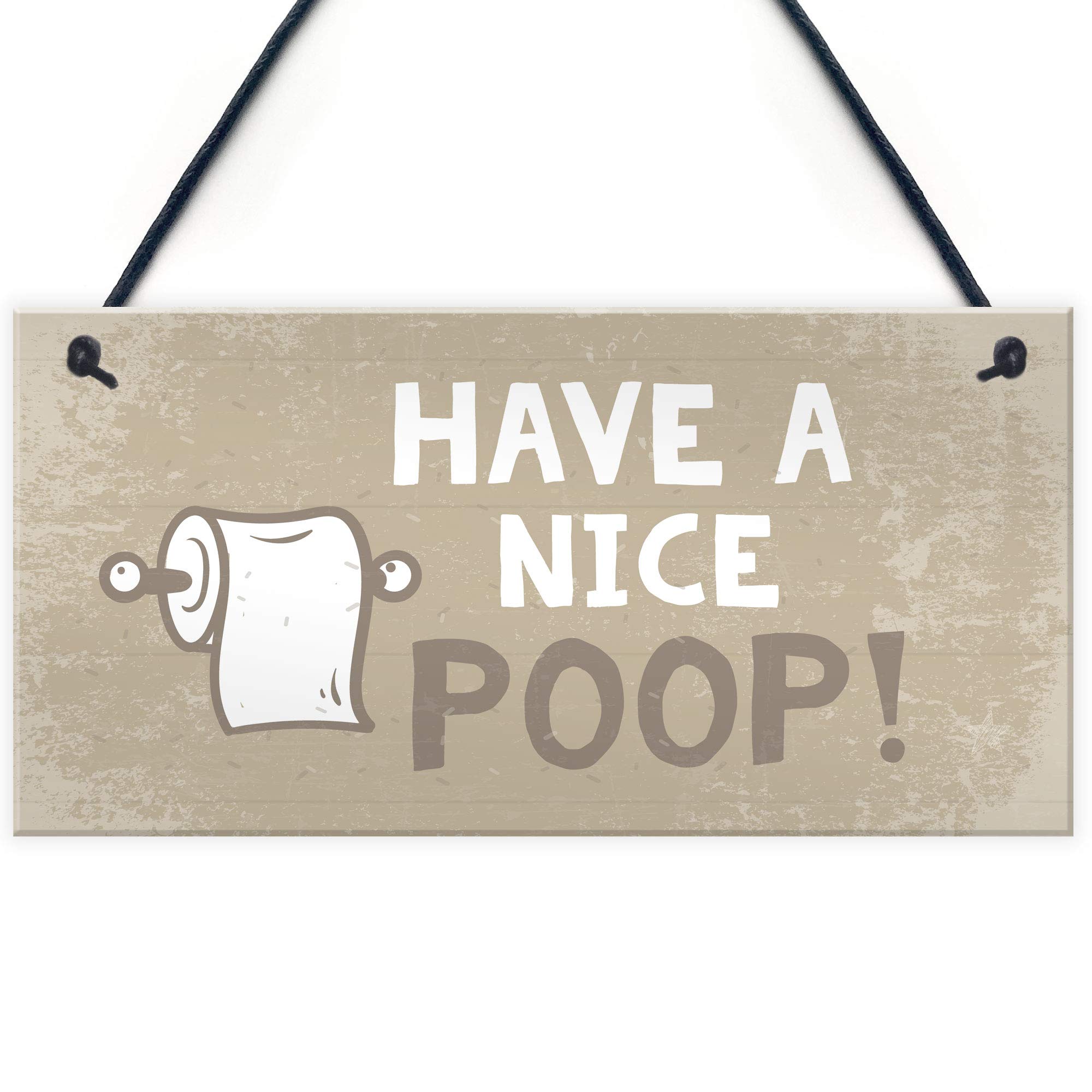 Red Ocean Beige Bathroom/Toilet/Loo Decor Novelty Signs And Plaque For Bathroom Home Decor Funny Bathroom Gifts