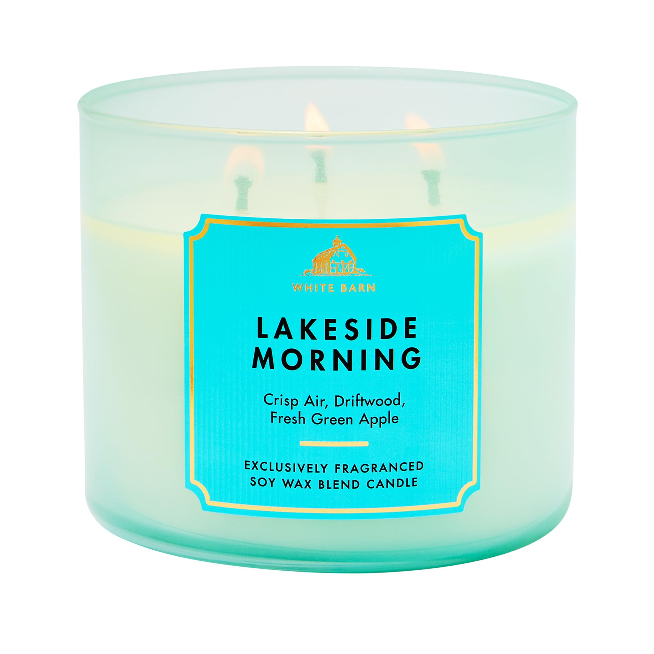 Bath &amp; Body Works 3-Wick Candle, Lakeside Morning, Soy Wax Blend