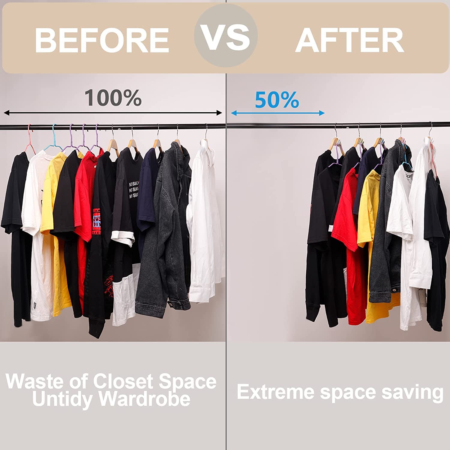 50pcs Connecting Hook for Hangers Hook for Hangers Hooks for Plastic Hangers Mini Plastic Hanger Organizer - Image 3