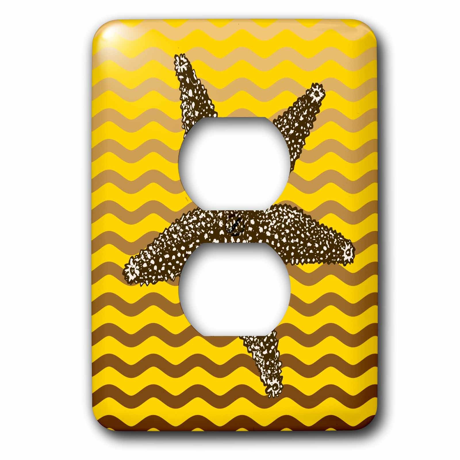 Housse de prise de courant motif poisson ondulé multicolore lsp_241022_6