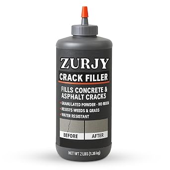 Crack Filler 2LB Gray Concrete Repair for Driveways, Walkways & Patios Easy DIY Dry Granular Application, No Mess 1 Pack