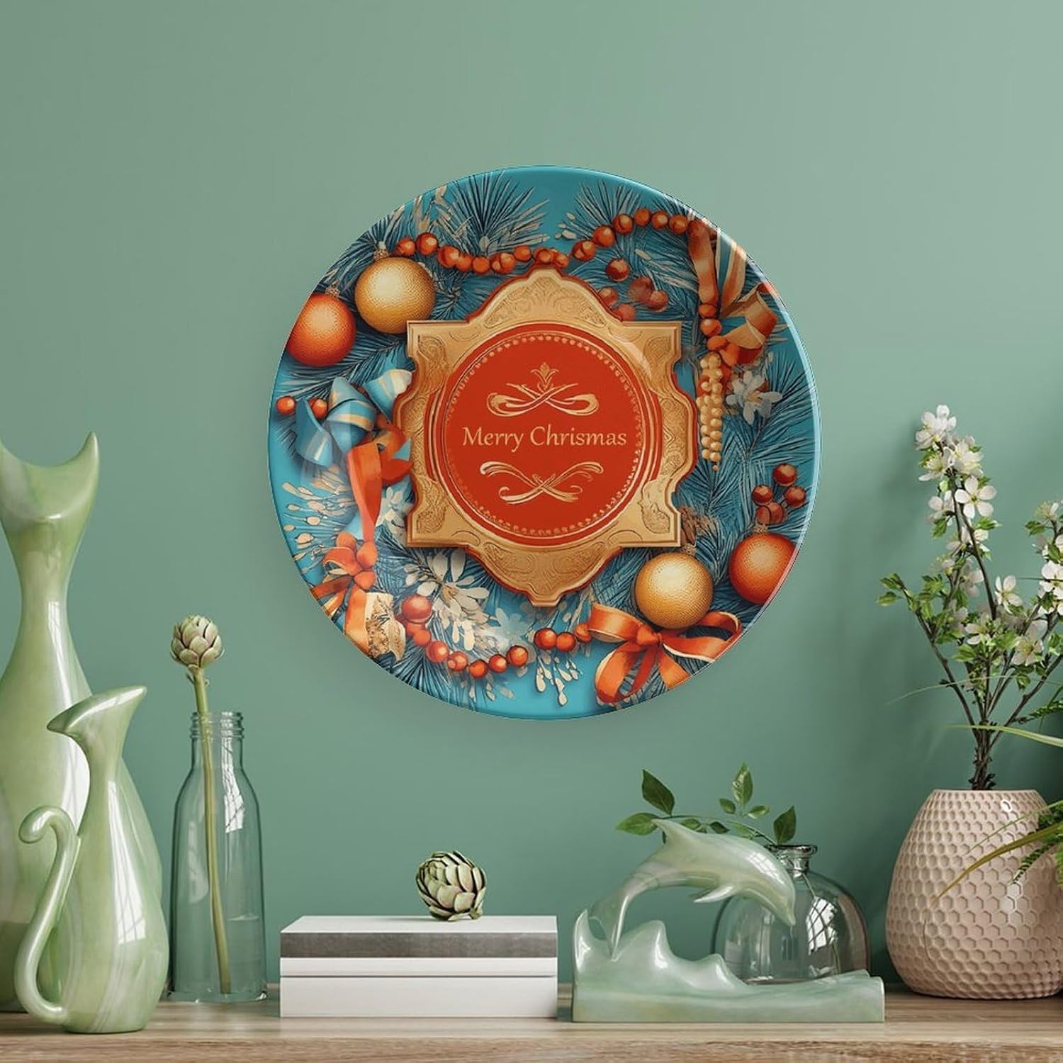 Bone China Decorative Plates for Display 6inch Ceramic Gold Jewelry And Gifts Dinner Plate with Display Stand Wall Hanging Large Porcelain Salad Plate for Wedding Bridal Tea Party Supplies image 5
