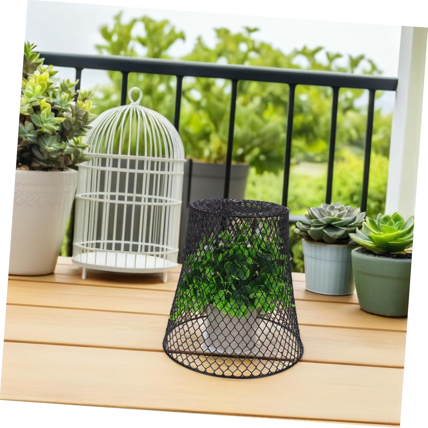VANZACK Metal Plant Protection Cage for Vegetables and Heavy-Duty Chicken Wire Cloche Outdoor Canopy Net Screen for Garden Supplies and Protecting Plants from Animals