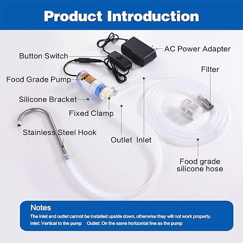 Miniatura 4 de Bomba de transferencia de agua eléctrica pequeña de grado alimenticio 100-240V para máquina de hielo, máquina de café y dispensador de agua, mini