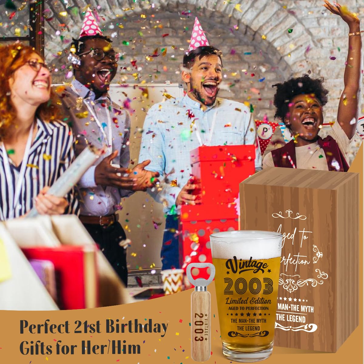 Bierglas 473 Ml Im Vintage-Stil „2004“ – Geätztes Geburtstagsgeschenk Zum 21., Spülmaschinenfest