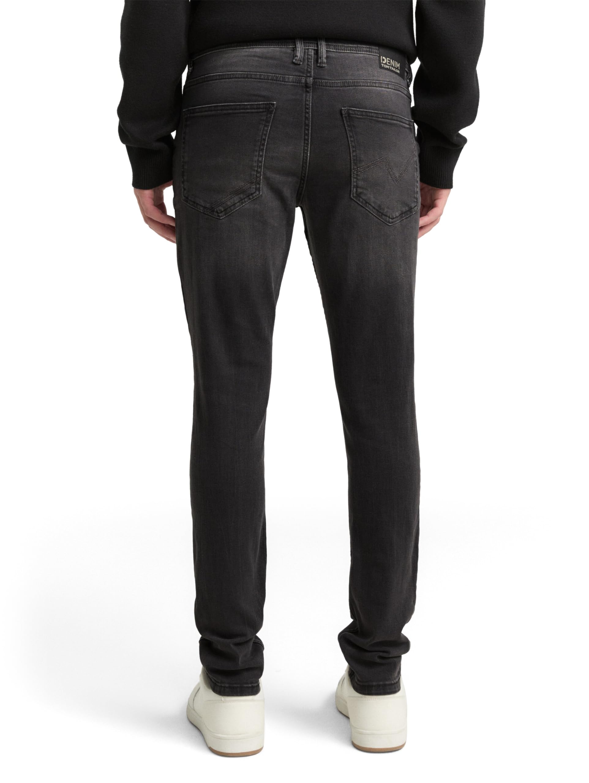 TOM TAILOR Denim Herren Culver Skinny Jeans 10250 - Used Dark Stone Black Denim 34W / – Bild 2