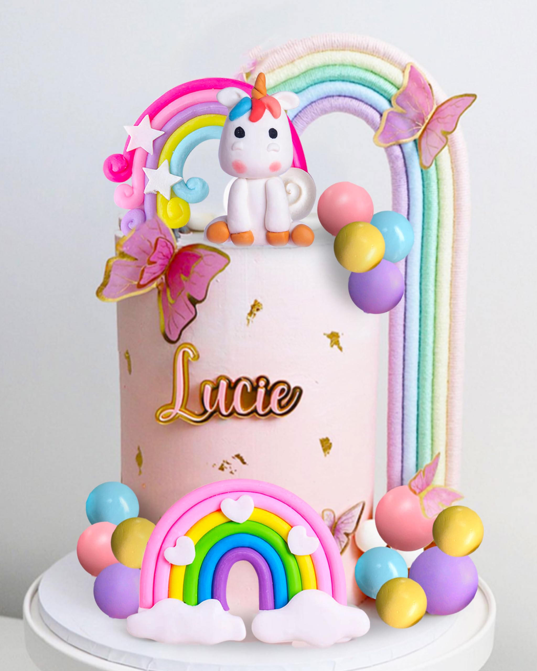 Decorazioni Torta Unicorno Per Compleanno - Topper Arcobaleno Per Feste - Foto 8
