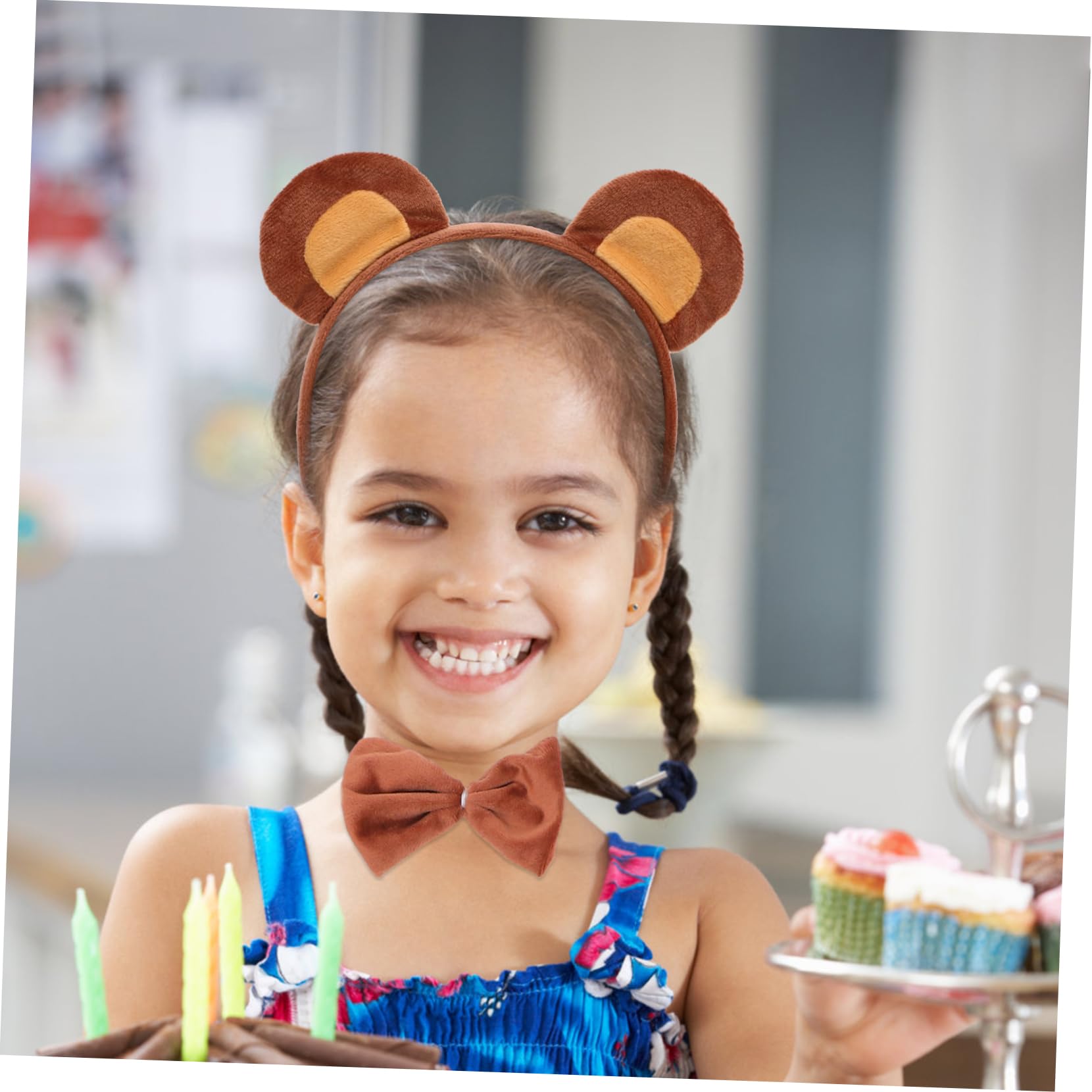 minkissy Tierbärkostüm Bärenstirnband Und Outfit Kinderstirnbänder Erwachsenenkostüme Bärenparty Gastgeschenke Kopfbedeckungen Farbiges Bärenohrenstirnband Tierohrenstirnband Gazerock