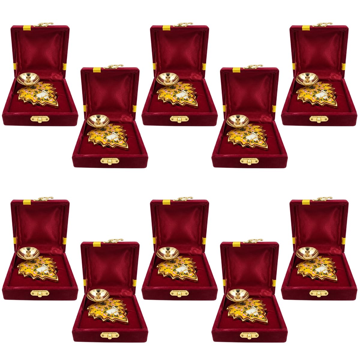 Saugat Traders Bulk Return Gifts for Puja Function Pack of 10 Pichwai Diya Gift Box Wedding Favours Guests Engagement Ceremony House Warming Pooja Return Gift Diwali Corporate Gifting-image-16