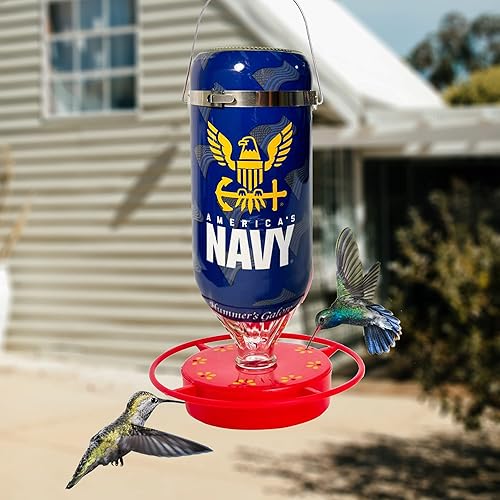 Miniatura 3 de Hummer's Galore, Comedero para colibríes de las Fuerzas Armadas de los Estados Unidos, para colgar en exteriores, a prueba de hormigas y abejas, 32