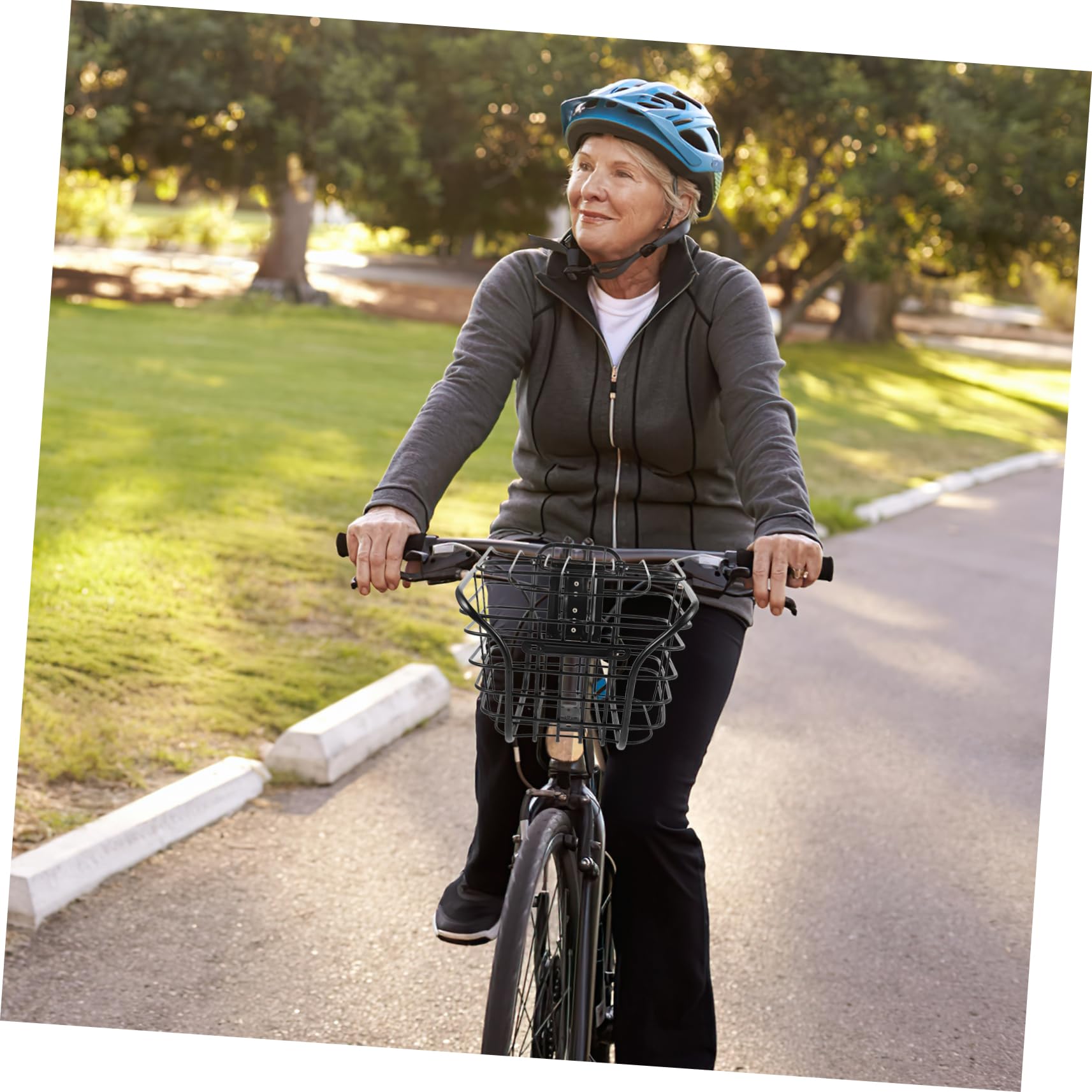 SUPVOX Cesta De Almacenamiento para Patinete Eléctrico Cesta Metálica Tapa para Ciclismo Accesorio De Almacenamiento para Adultos De Alambre para Ciclismo