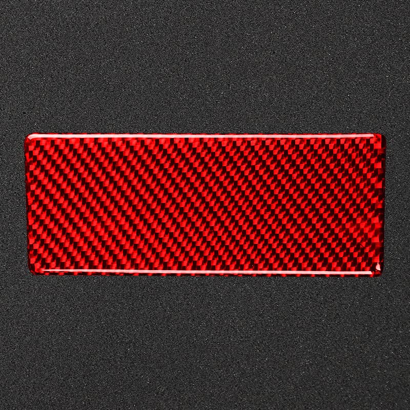 Toworldit Soft Red Carbon Fiber Interior Dashboard Decoration Cover Kit Trim Sticker Compatible Infiniti Q50 Q50L Q60 2014-2019 (Rear Seat Ashtray Panel Sticker)