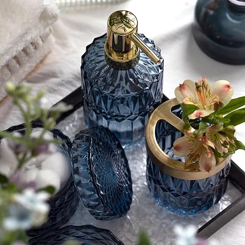 Vista 63 de EMPO Juego de 6 accesorios de vidrio transparente para baño