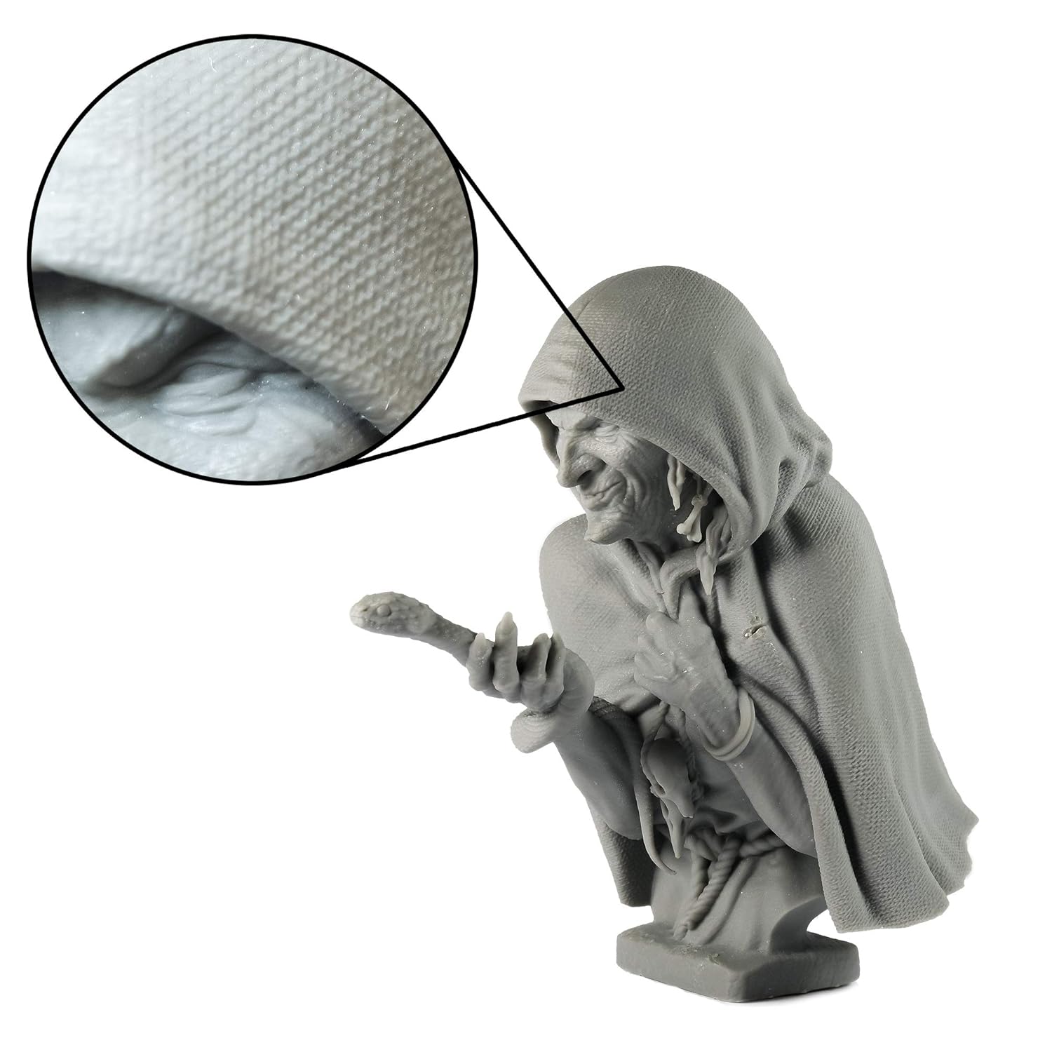 3D Printer Resin for 4K/8K/12K LCD LED DLP 3D Printers, 405nm UV-Curing, Photopolymer Resin, High Resolution, Accuracy Detailed Printing, for Scale Models and Prototyping, AMD-3 (Grey, 1kg)