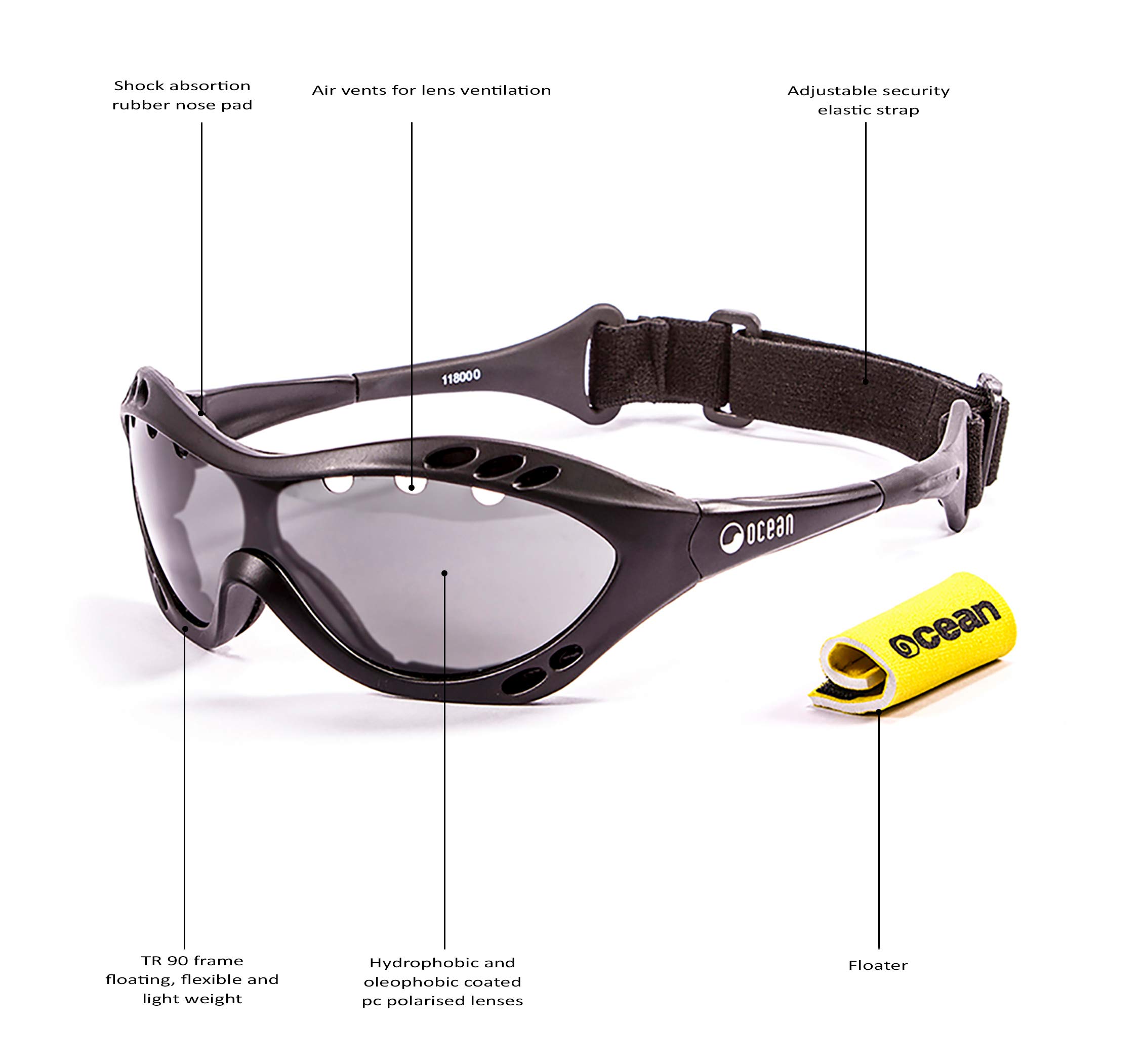 Amazon | Ocean Costa RICA 偏光ウォータースポーツサングラス 浮かぶ