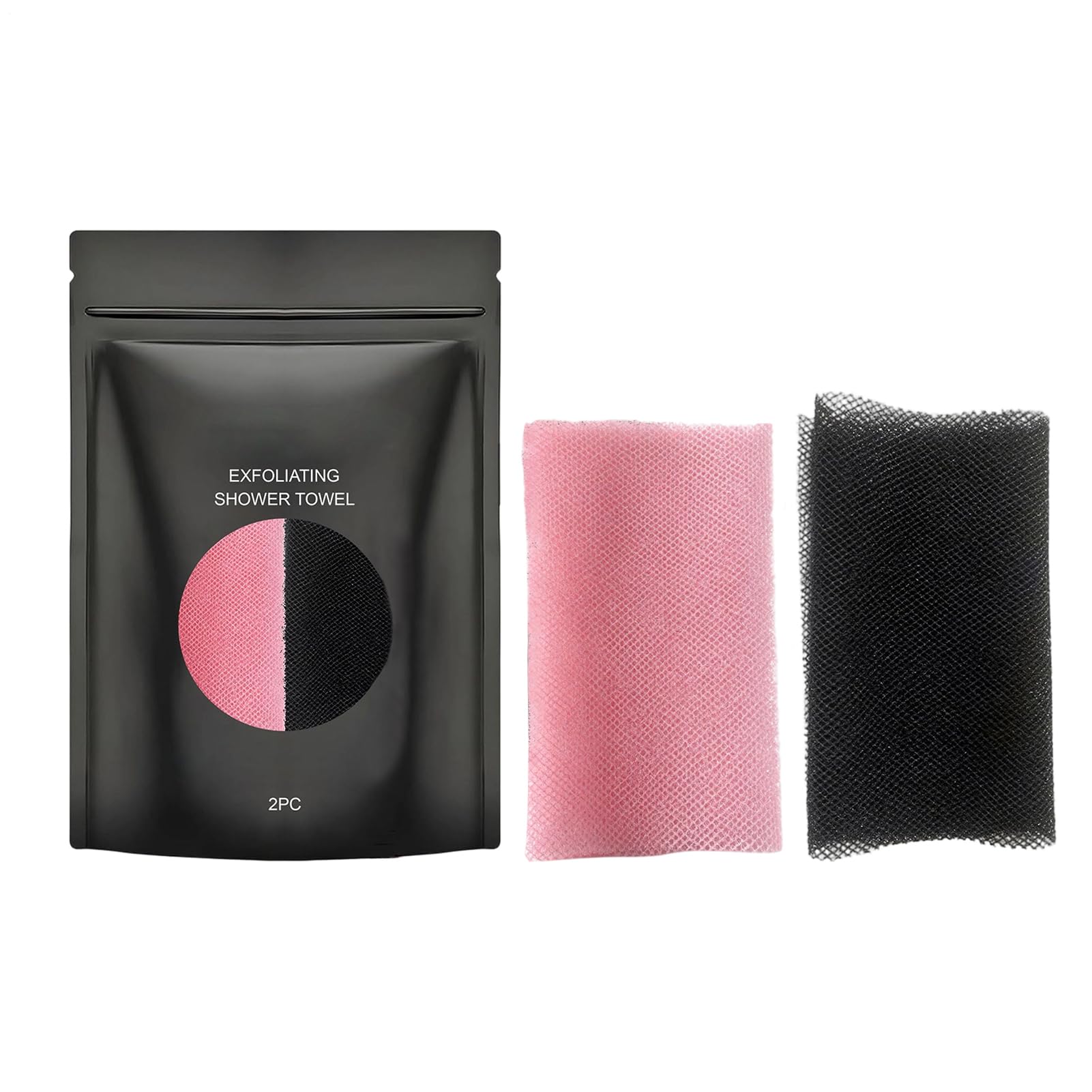 Gants de toilette indéchirables pour la douche et le visage - Lot de 2