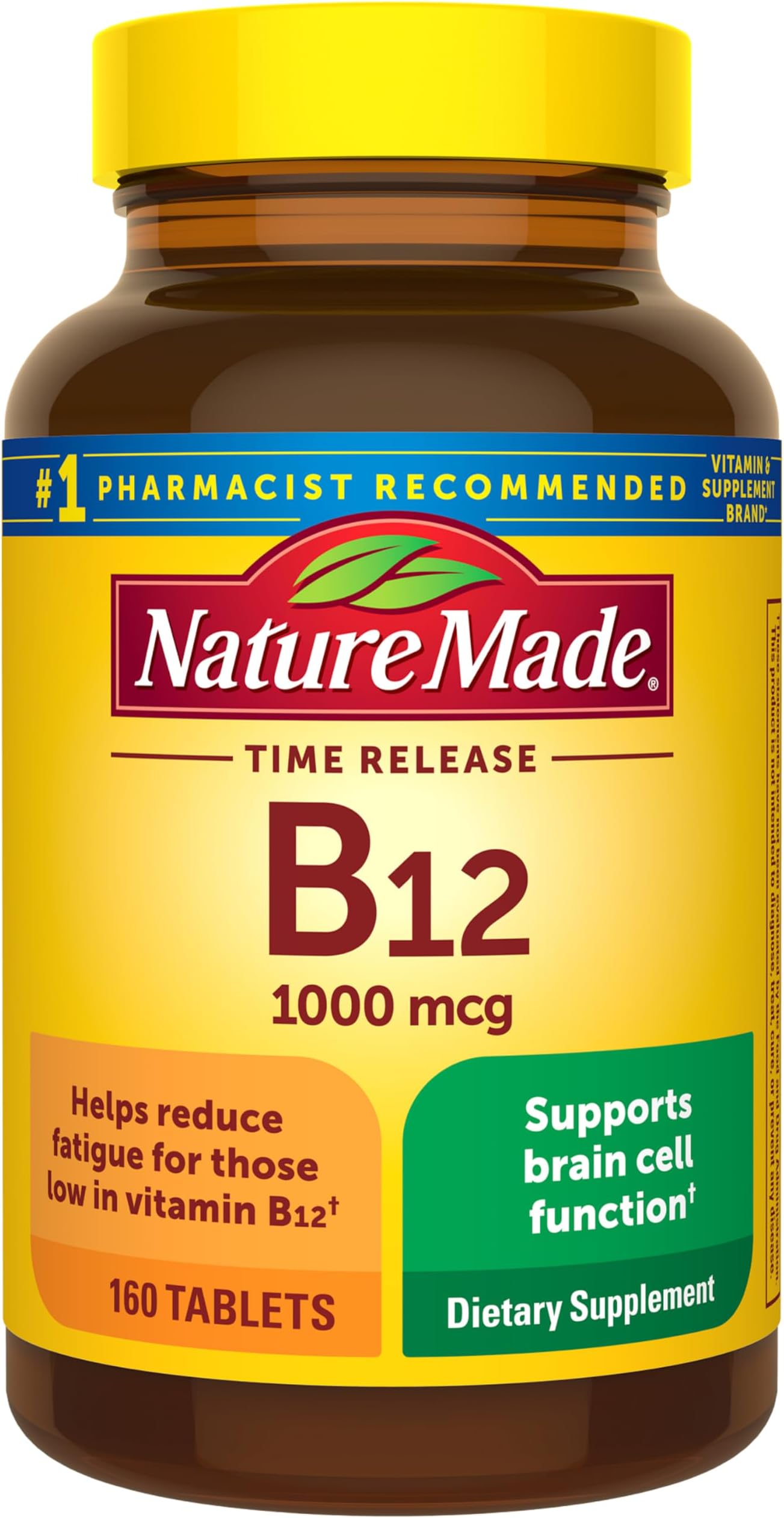 Nature Made Vitamin B-12 Timed Release Tablets, Value Size, 1000 Mcg, 160 Count ๆตทๅค็ด้ๅ