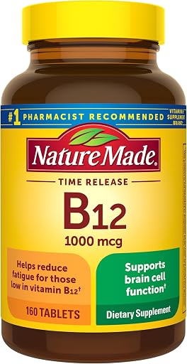 Nature Made Vitamin B12 1000 mcg. Timed Release Tablets Value Size 160 Ct