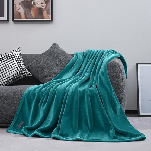 Miniatura 3 de Manta de franela de felpa extra gruesa (azul oscuro, 108 x 90)  Manta cálida de 500 GSM tamaño King para invierno, otoño, suave, esponjosa, de