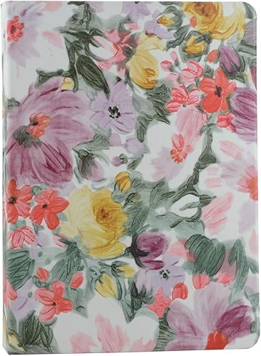 Miniatura 2 de XIAOZHI Funda de cartera de 3 anillas, piel sintética, con diseño floral, organizador de planificación de negocios con soporte para bloc de notas,