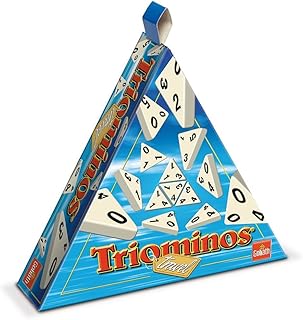 Goliath Triominos Travel Size - Children's Board Games - Ages 6 and up - Strategy Game - Traditional Board Game - Play with Family or Friends - 2 to 4 Players,White,Small