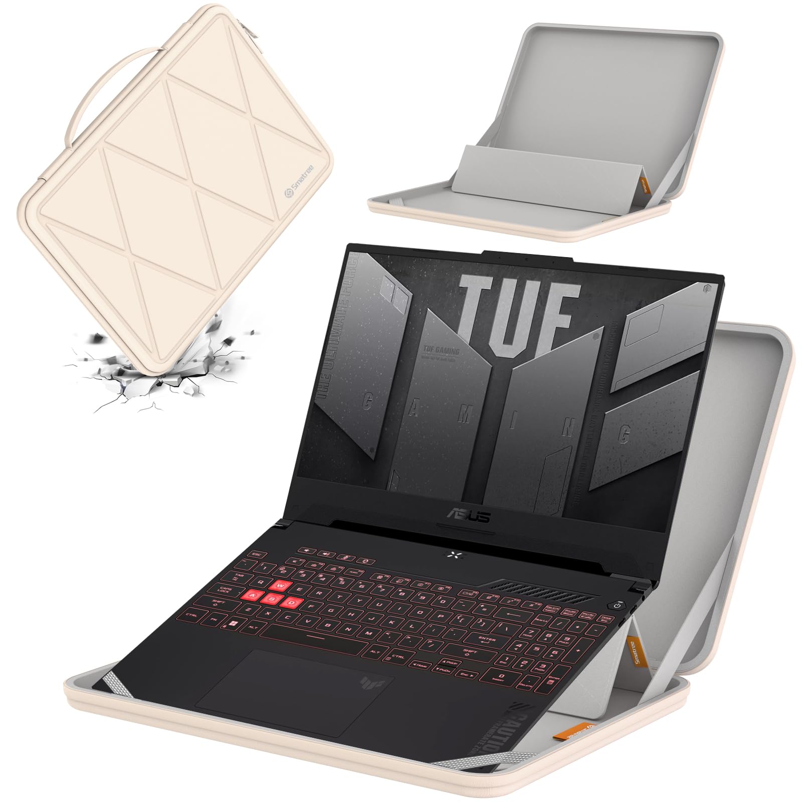 Smatree MS86 Hard EVA Case with Stand for 16 inch ASUS ROG Zephyrus M16 | Compatible for 16 inch ASUS ROG Zephyrus M16, for ROG Flow X16 2023/2022 Protective Cover, White MS - White For 16 inch ROG Zephyrus/Flow (MS86)