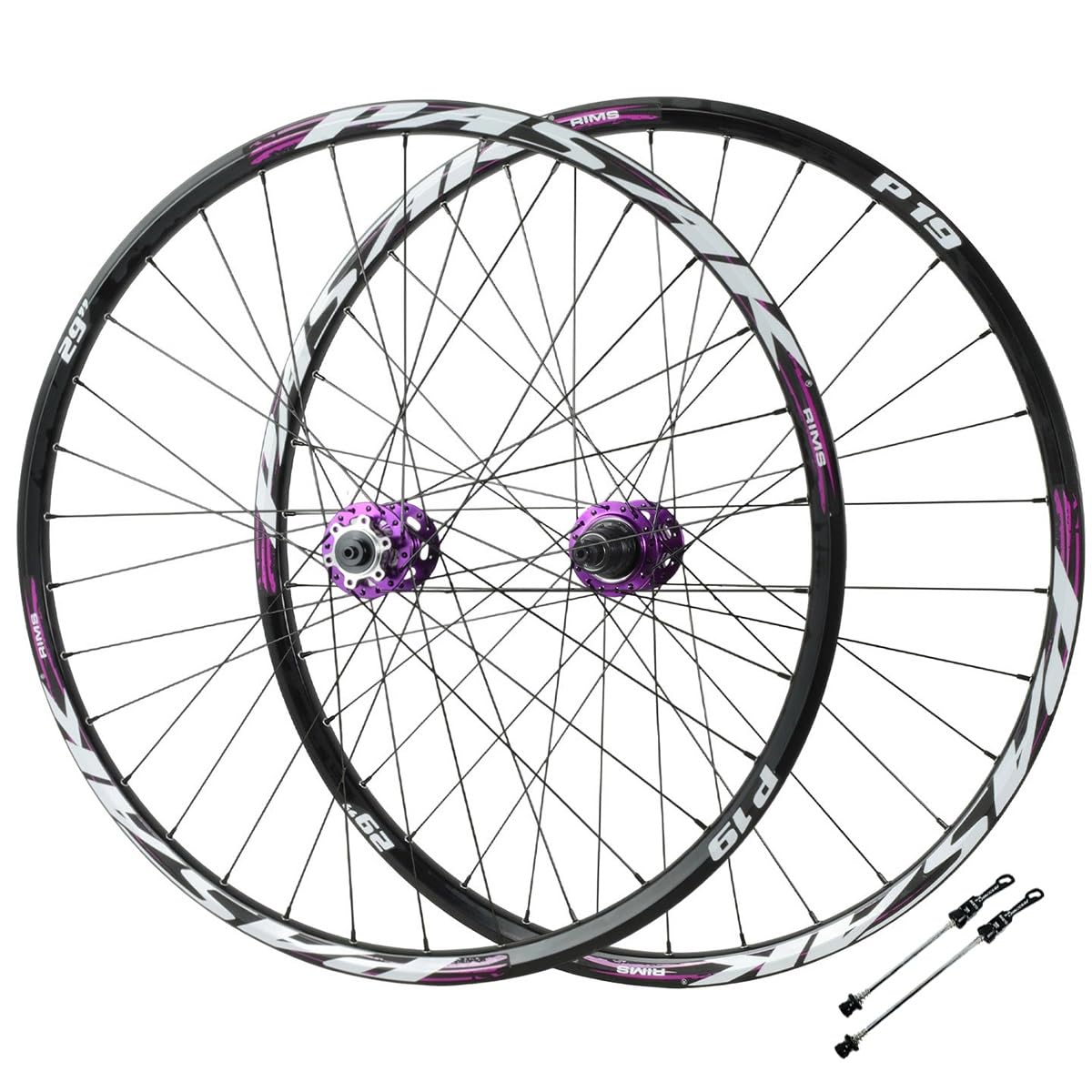 Sgancio Rapido 26"/27.5"/29" Set Di Ruote For Mountain Bike 9*100/10*135mm | Adatto A Pneumatici 1,25"-2,25", 120 Scatti, Freno A Disco, XD Mozzo, For Cassette A 11/12 Velocità