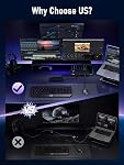 Lemorele 13-in-1 USB-C Station d'accueil, quai triple moniteur, DP 1.2 4K@60Hz, 2*HDMI 2.0 4K@60Hz, DP Besoins DSC pour 4K@30 Triple Mode, 100W PD, Ethernet Gigabit, USB 3.0/2.0, SD/TF, Audio, Windows/Mac