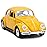 Berry President 1967 Classic Beetle Bug Vintage 1/32 Scale Diecast Metal Pull Back Car Model Toy for Gift/Kids (Yellow)