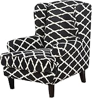 Vista 30 de GULI Wingback - Funda para silla de 2 piezas, fundas para silla de sillón, fundas de elastano para sofá, protector de muebles, lavable a máquina