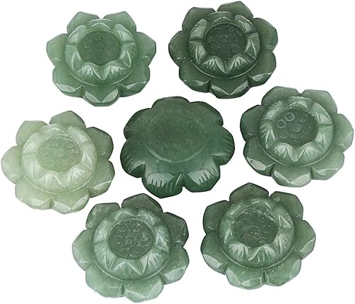 Miniatura 2 de mookaitedecor Soporte de bola de cristal de flor de loto tallada aventurina verde