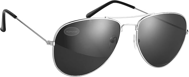 Komonee Pilot Style Sunglasses Designer Unisex UV400 Lens Protection Shades