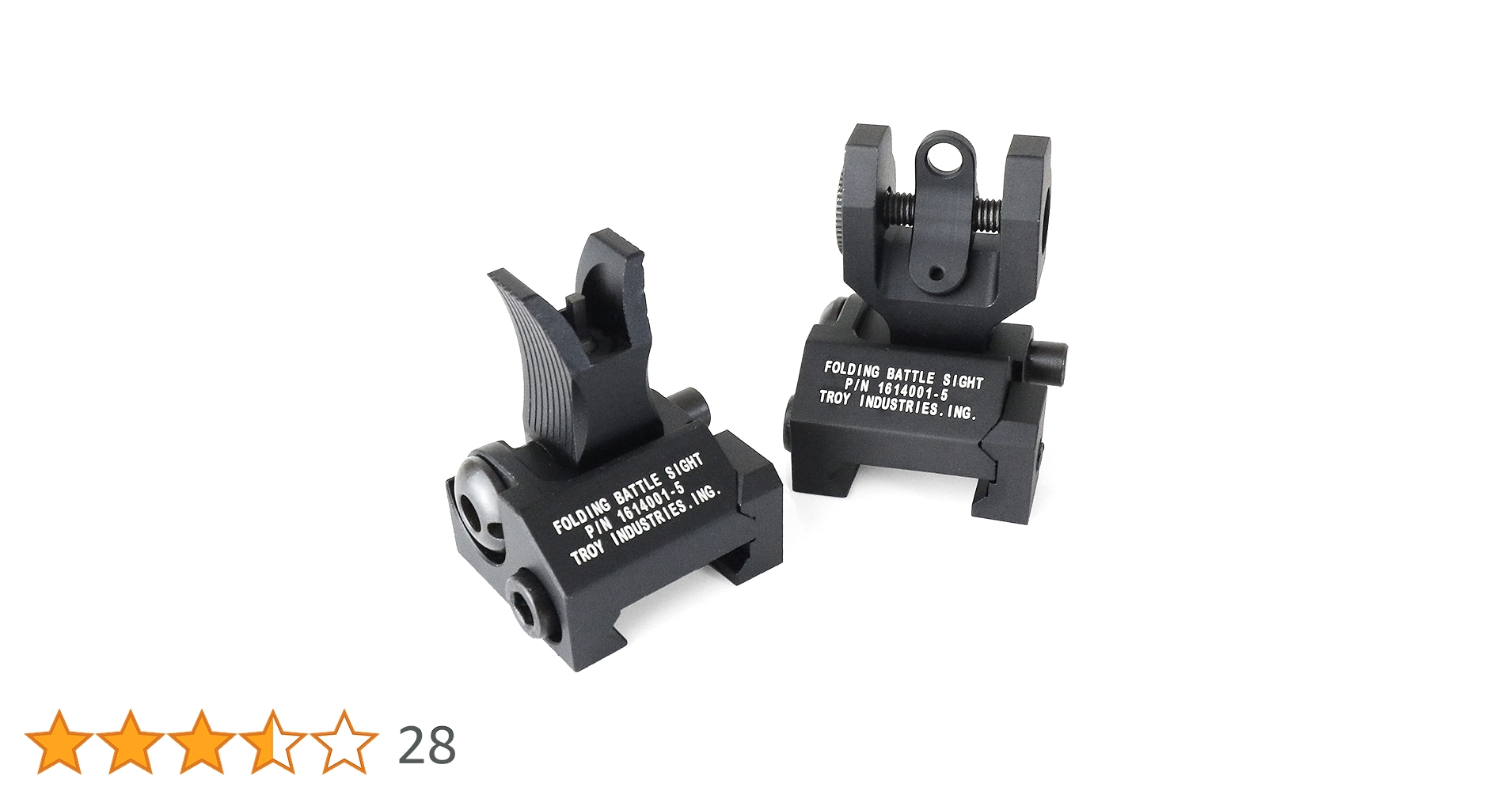 実物　Troy Industries フォールディングバトルフロントサイト S&T Troy HKスタイル フォールディング バトルサイト Set