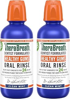 TheraBreath 24 Hour Healthy Gums Periodontist Formulated Oral Rinse, 16 Ounce (Pack of 2)