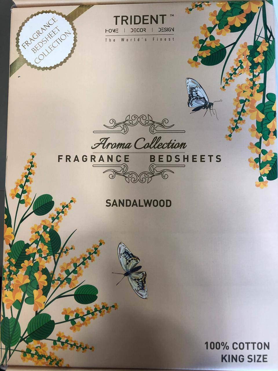 Vanya Creations Trident Fragrance Collection Bed Sheet(Sandalwood