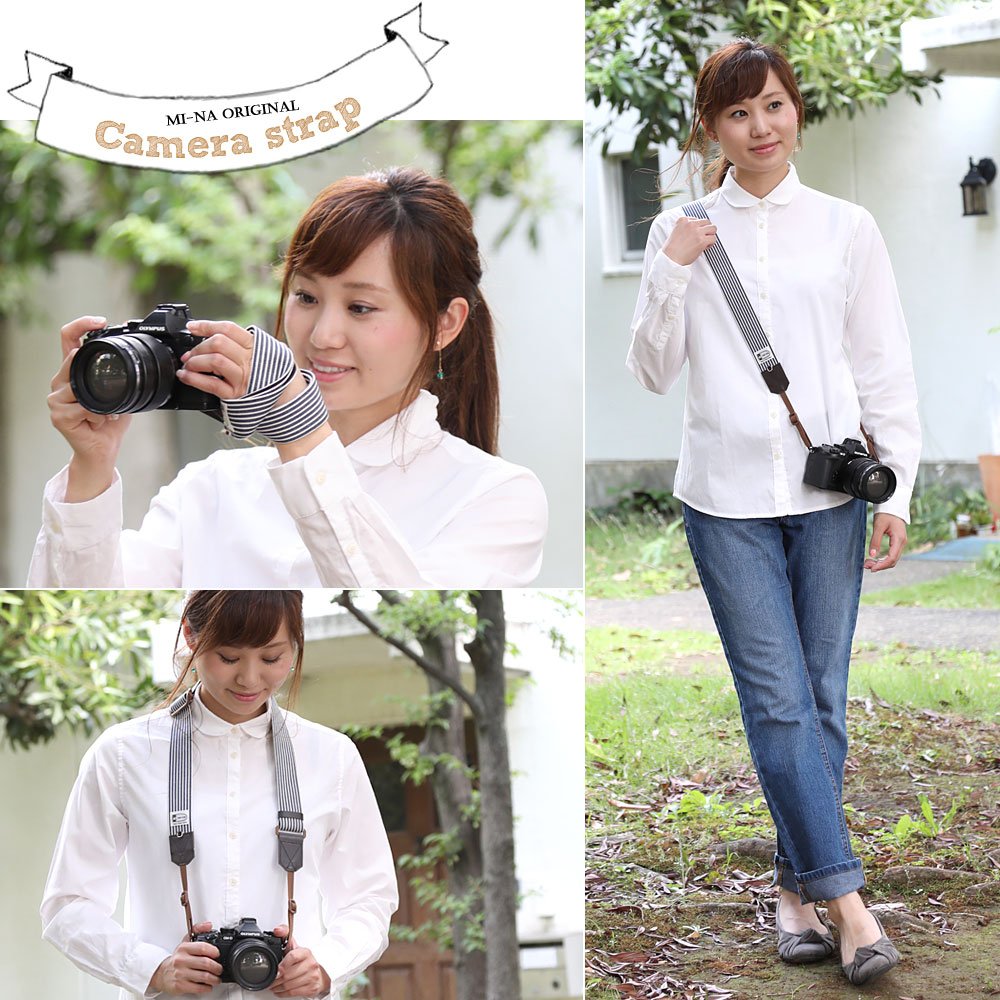 Amazon | ミーナ 一眼レフ用 ミラーレス一眼用 カメラストラップ