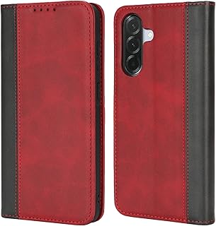 Galaxy A36 5G 用 ケース 手帳型 サムスン Galaxy A36 5G SC-54F docomo au SIMフリー 全対応 手帳ケース ギャラクシーA36 5G SC54F カバー GalaxyA36 スマホケース 携帯カバー case 適用 iCoverCase 合成皮革 マグネット カード入れ スタンド機能 落ち着いた色 2色組合せ レトロ レッド