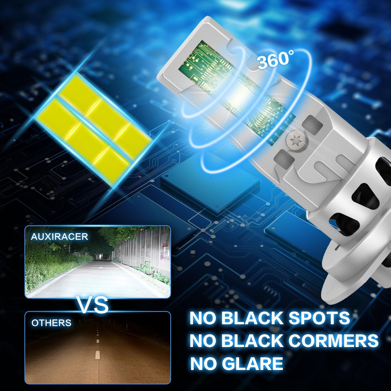 Kit Ampoules LED H1+H7 18000LM 120W - 600% Plus Lumineux - 6500K Blanc - Compatible Canbus - 4 Pièces