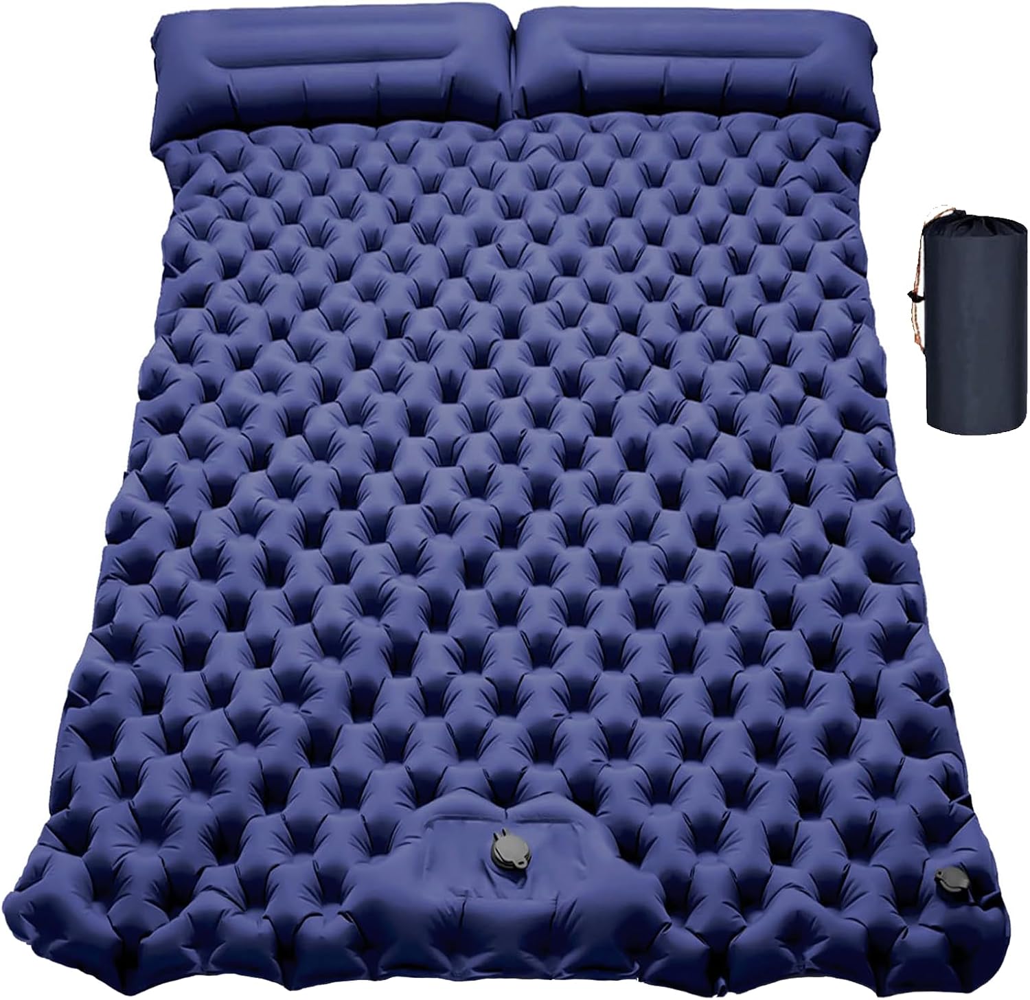 Double Sleeping Pad for Camping, 2.8'' Thick Ultralight Inflatable Sleeping Mat 2 Person, Portable Camping Mattress for Backpacking, Hiking Traveling