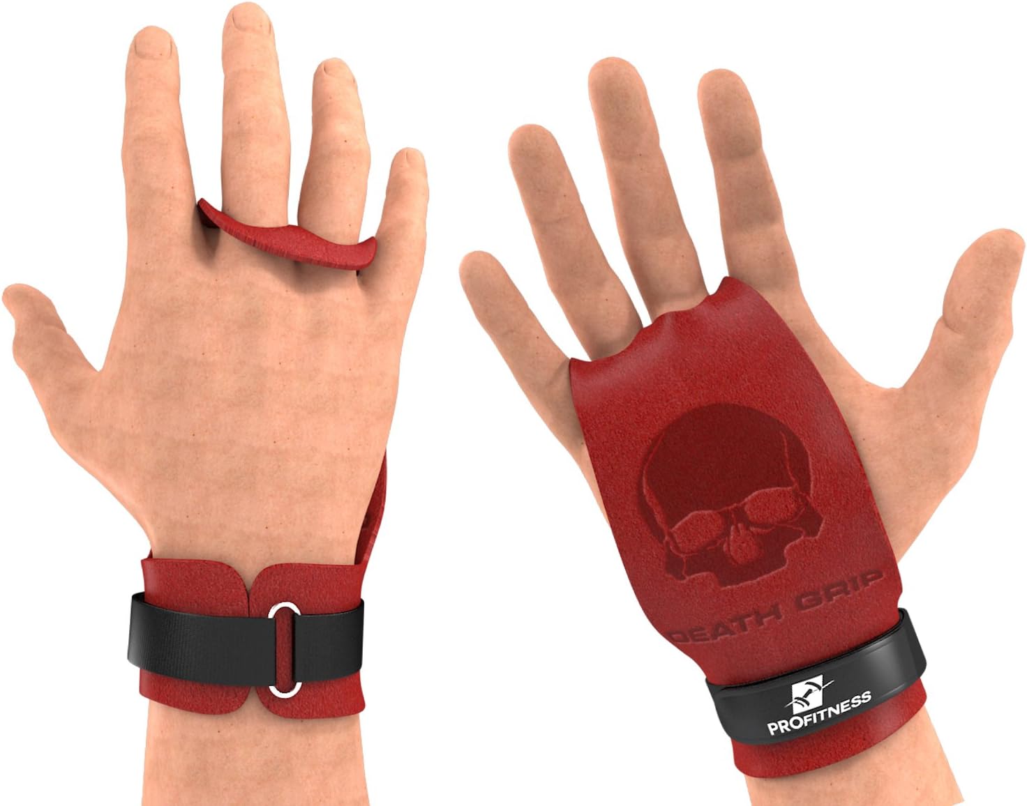 ProFitness 2 Hole Leather Cross Training Gymnastic Grips