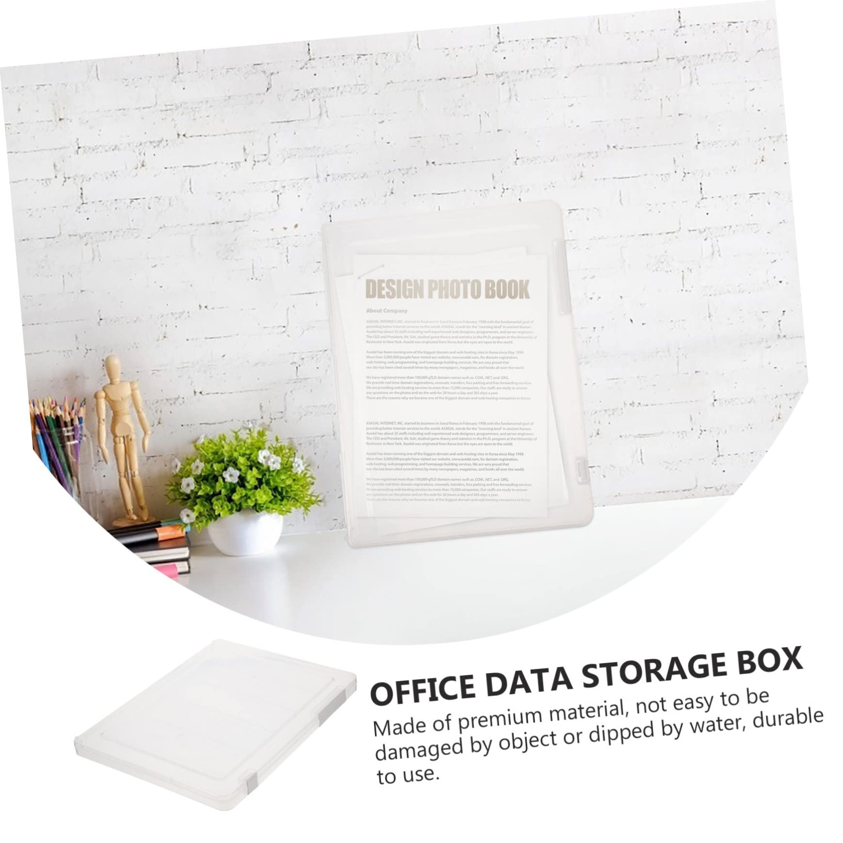 Artibetter 5 Stück Transparente Dokumentenbox Großer Kapazität Leichter Mobiler Organizer für Akten Zeitschriften und Bürobedarf Robuste Aufbewahrungsbox für Studium Büro und Zuhause