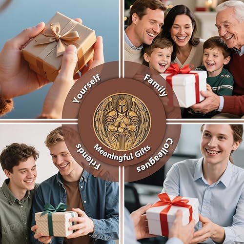 Miniatura 6 de Moneda de desafío de San Benito, Medalla de Bolsillo de San Benito, aleación de zinc de 1.574 pulgadas, moneda coleccionable de oro antiguo con