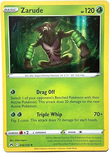 Pokemon - Zarude 016159 - Crown Zenith - Holo Rare Card