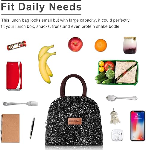 Miniatura 2 de BALORAY Bolsa de almuerzo para mujeres y hombres, lonchera aislada para adultos, bolsa de almuerzo reutilizable para el trabajo, picnic o viajes