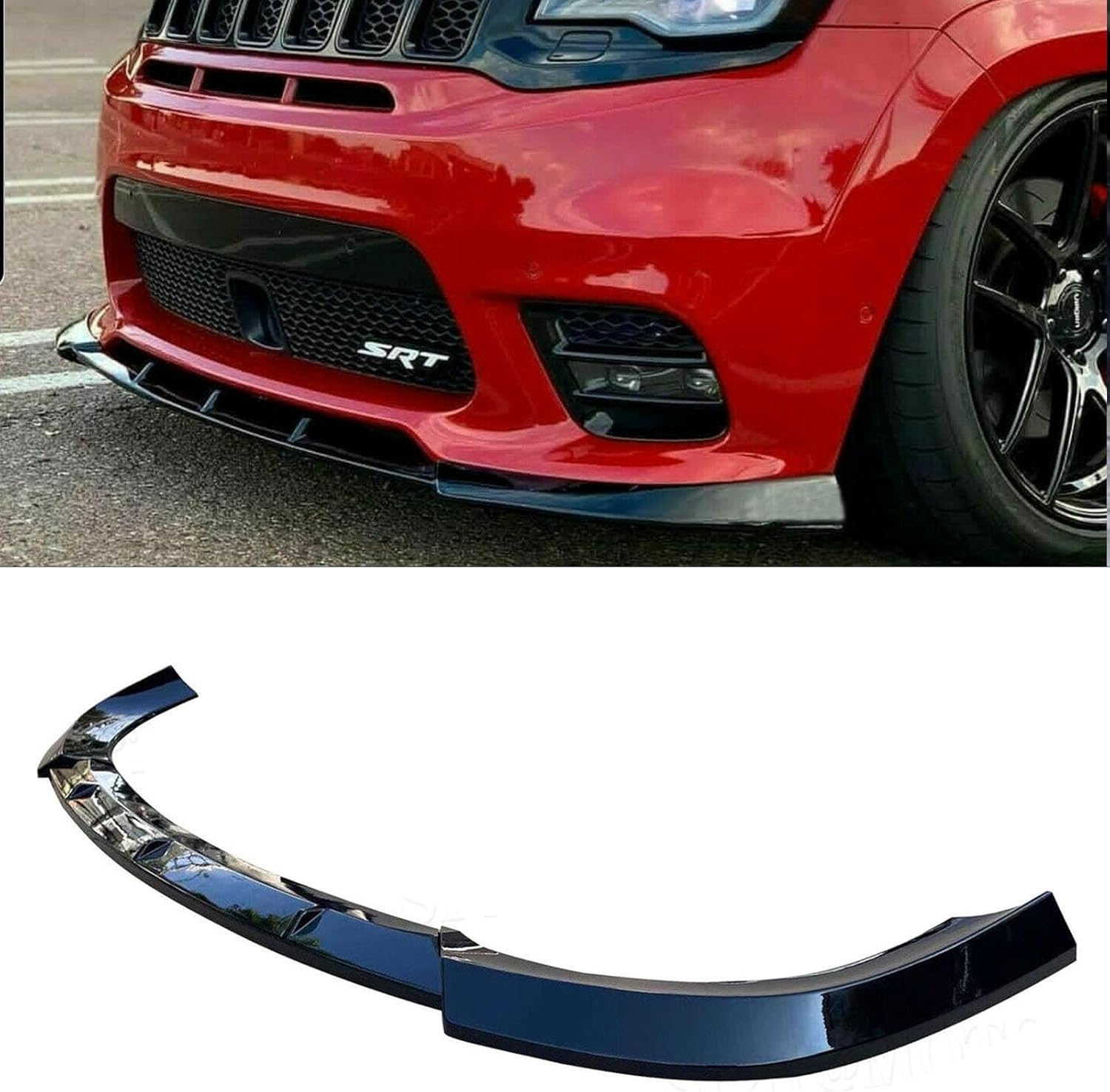 Full Body Kit For Jeep Grand Cherokee - Front Lip, Side Skirts, Rear Spoiler (Gloss Black, 8-Piece)
